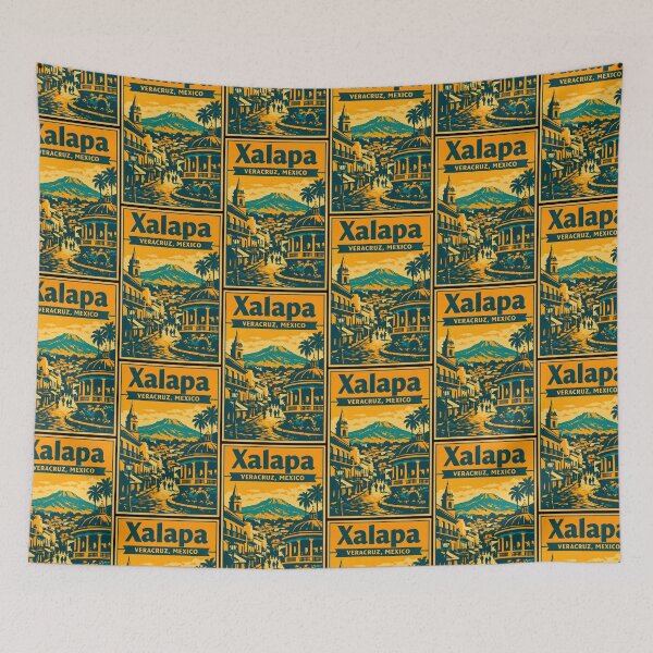 Item preview, Xalapa Veracruz, Mexico Vintage Travel Tourism Art designed and sold by TravelersGems.