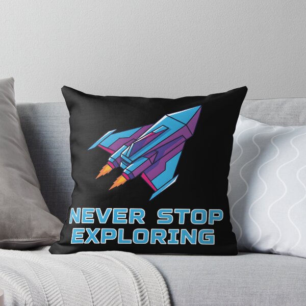 Item preview, Never Stop Exploring – Futuristic spaceship graphics for space fans designed and sold by Fuechse.