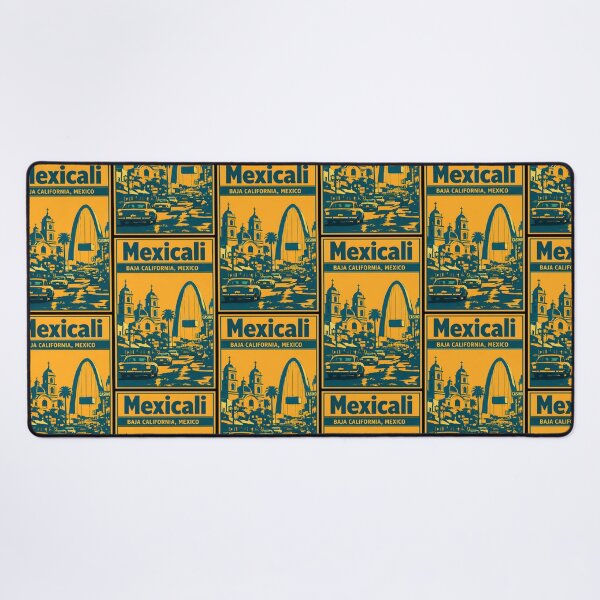Item preview, Mexicali Baja California, Mexico Vintage Travel Tourism Art designed and sold by TravelersGems.