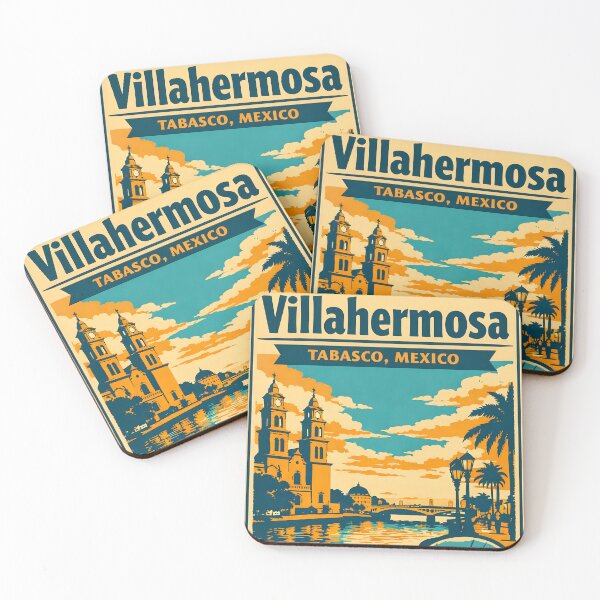 Item preview, Villahermosa Tabasco, Mexico Vintage Travel Tourism Art designed and sold by TravelersGems.
