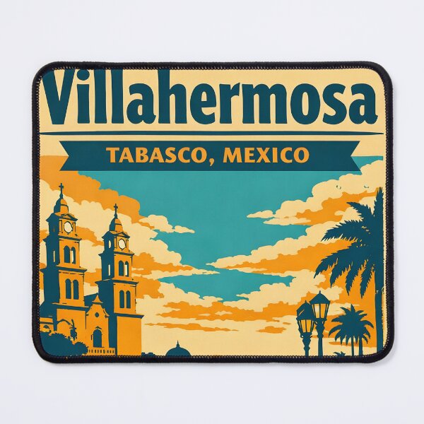 Item preview, Villahermosa Tabasco, Mexico Vintage Travel Tourism Art designed and sold by TravelersGems.