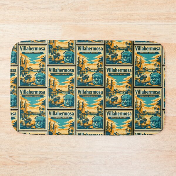 Item preview, Villahermosa Tabasco, Mexico Vintage Travel Tourism Art designed and sold by TravelersGems.