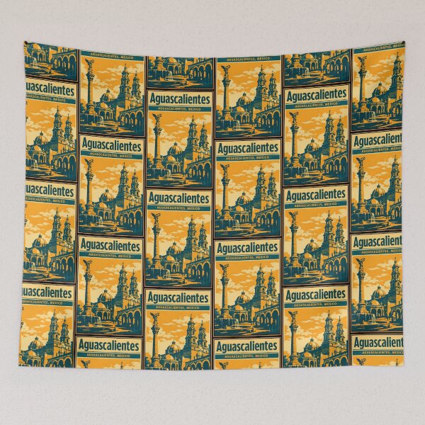 Item preview, Aguascalientes Aguascalientes, Mexico Vintage Travel Tourism Art designed and sold by TravelersGems.