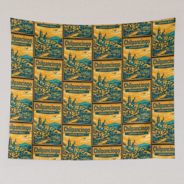 Item preview, Chilpancingo Guerrero, Mexico Vintage Travel Tourism Art designed and sold by TravelersGems.