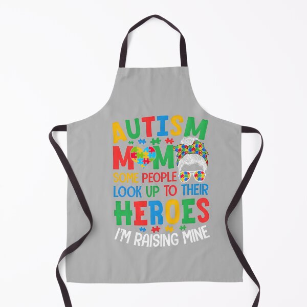 Item preview, Autism Mom Raising Hero Groovy Messy Bun Autism Awareness designed and sold by mjohnson9.