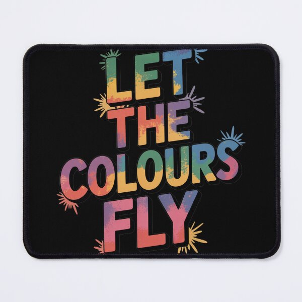 Item preview, Let The Colours Fly Holi Shirt | Retro Gradient Color Powder Quote Festival of Colors Spring Tee designed and sold by DarylWelsh2024.