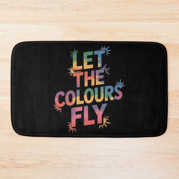 Item preview, Let The Colours Fly Holi Shirt | Retro Gradient Color Powder Quote Festival of Colors Spring Tee designed and sold by DarylWelsh2024.