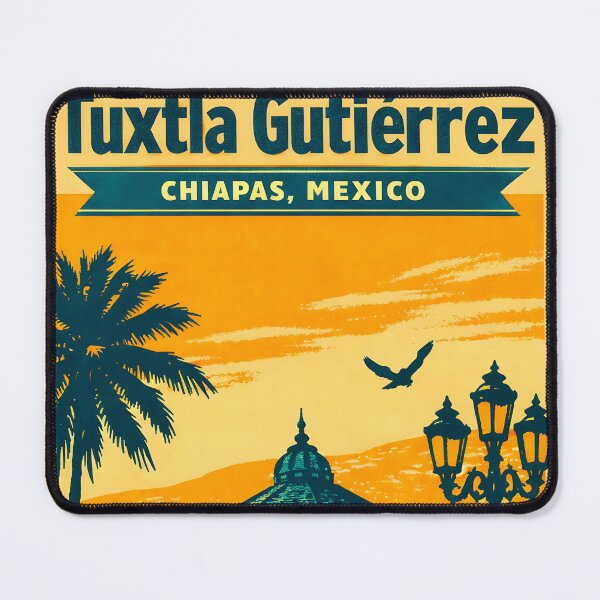 Item preview, Tuxtla Gutierrez Chiapas, Mexico Vintage Travel Tourism Art designed and sold by TravelersGems.