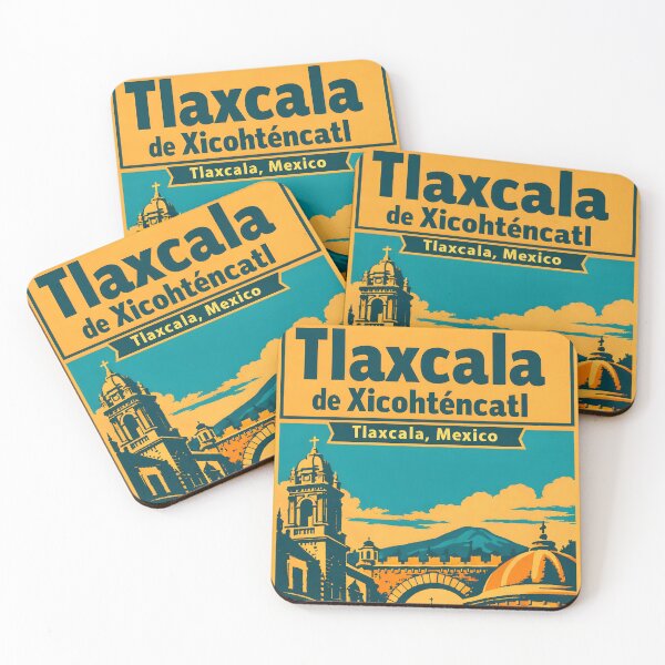 Item preview, Tlaxcala de Xicohtencatl, Mexico Vintage Travel Tourism Art designed and sold by TravelersGems.