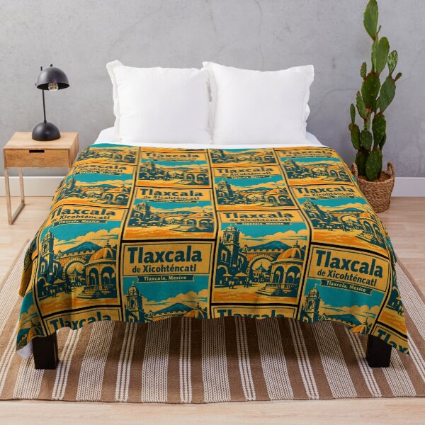 Item preview, Tlaxcala de Xicohtencatl, Mexico Vintage Travel Tourism Art designed and sold by TravelersGems.