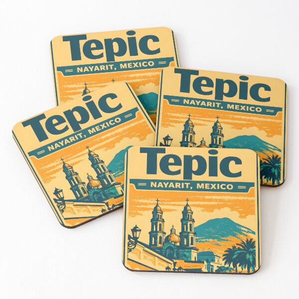 Item preview, Tepic Nayarit, Mexico Vintage Travel Tourism Art designed and sold by TravelersGems.