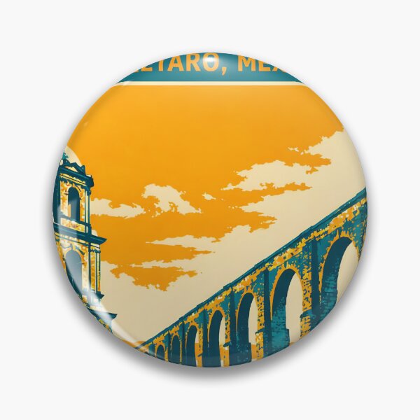 Item preview, Santiago de Queretaro, Mexico Vintage Travel Tourism Art designed and sold by TravelersGems.