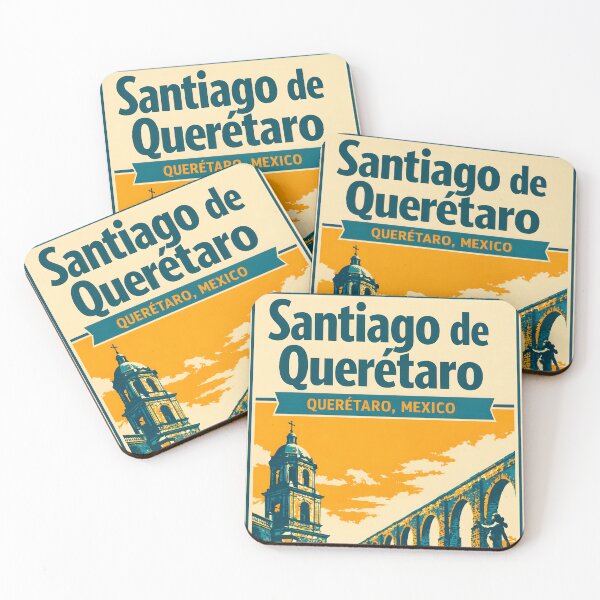 Item preview, Santiago de Queretaro, Mexico Vintage Travel Tourism Art designed and sold by TravelersGems.