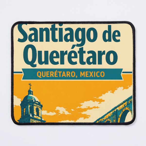 Item preview, Santiago de Queretaro, Mexico Vintage Travel Tourism Art designed and sold by TravelersGems.