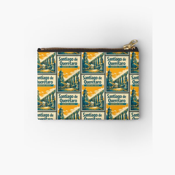 Item preview, Santiago de Queretaro, Mexico Vintage Travel Tourism Art designed and sold by TravelersGems.