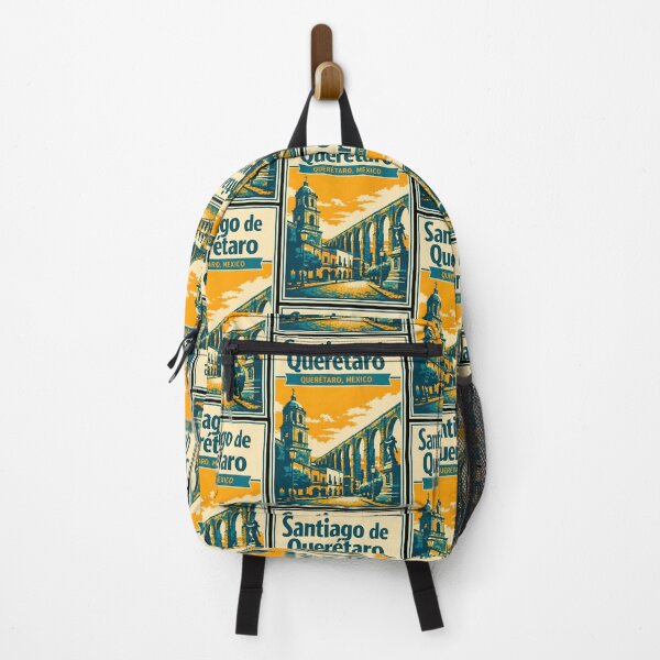 Item preview, Santiago de Queretaro, Mexico Vintage Travel Tourism Art designed and sold by TravelersGems.
