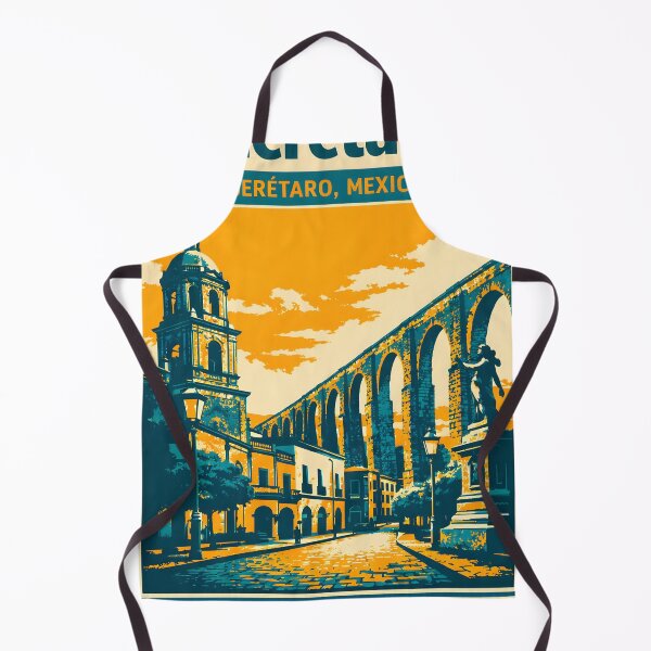 Item preview, Santiago de Queretaro, Mexico Vintage Travel Tourism Art designed and sold by TravelersGems.