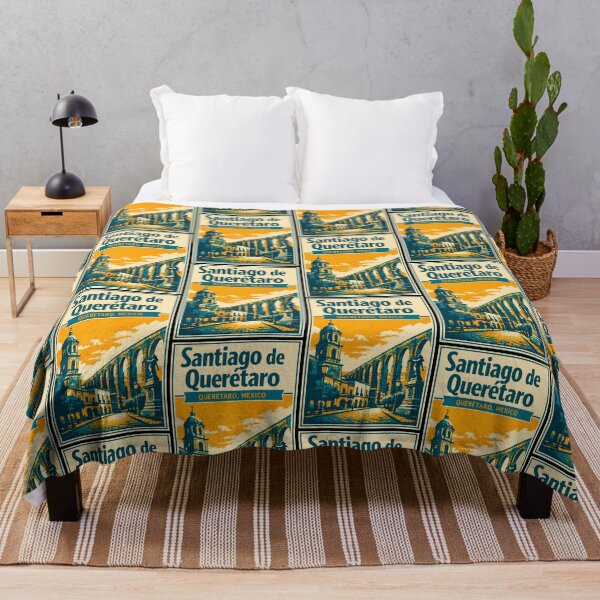 Item preview, Santiago de Queretaro, Mexico Vintage Travel Tourism Art designed and sold by TravelersGems.