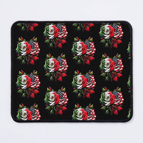 Item preview, Mexico Mexican Roots Mexican Flag American Flag Rose Flower designed and sold by Cheesymatiion.