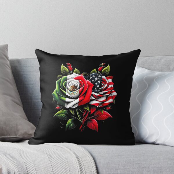 Item preview, Mexico Mexican Roots Mexican Flag American Flag Rose Flower designed and sold by Cheesymatiion.