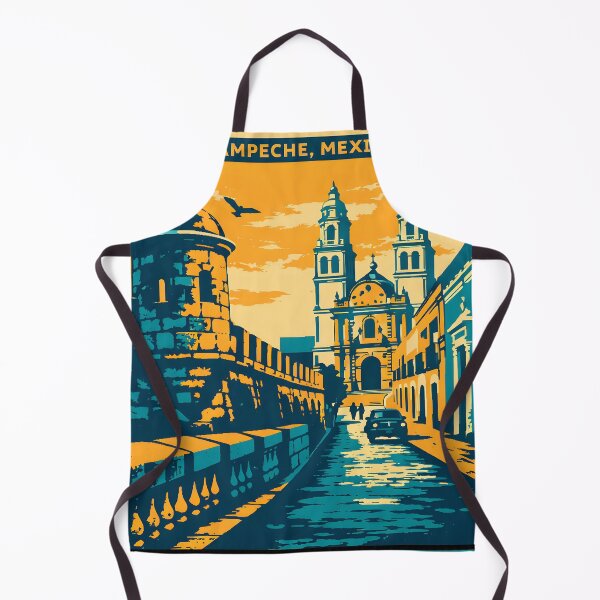 Item preview, San Francisco de Campeche, Mexico Vintage Travel Tourism Art designed and sold by TravelersGems.