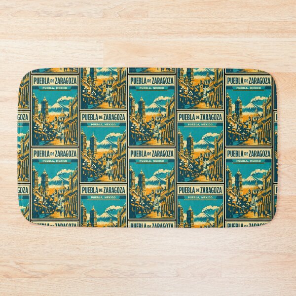 Item preview, Puebla de Zaragoza, Mexico Vintage Travel Tourism Art designed and sold by TravelersGems.