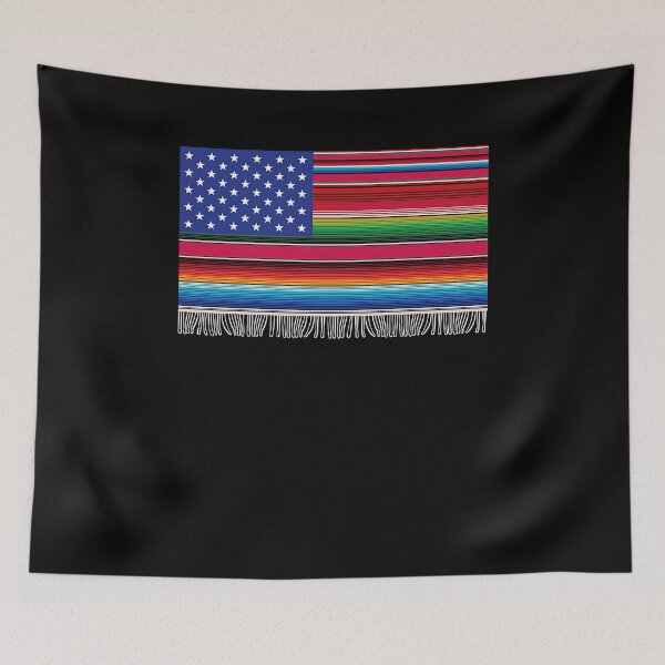 Item preview, Mexican American USA Flag Serape Cinco De Mayo for Women Men designed and sold by Cheesymatiion.