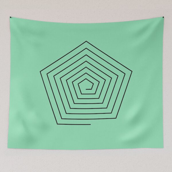 Item preview, Pentagonal Spiral Geometric Design – Minimalist Abstract Art designed and sold by jmatix.