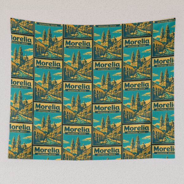 Item preview, Morelia Michoacan, Mexico Vintage Travel Tourism Art designed and sold by TravelersGems.
