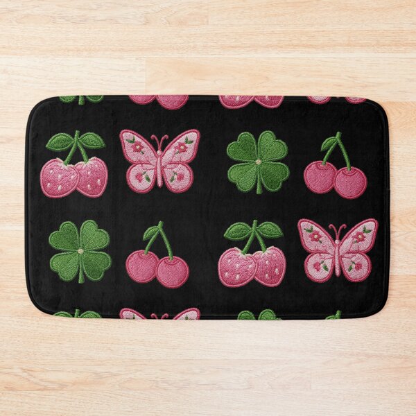 Item preview, Mini patch sticker set, butterfly, four leaf clover, cherries, strawberries designed and sold by MendaciousMina.