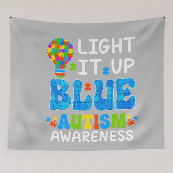 Item preview, Light It Up Blue Rainbow Autism Awareness Men Women Kids designed and sold by mjohnson9.