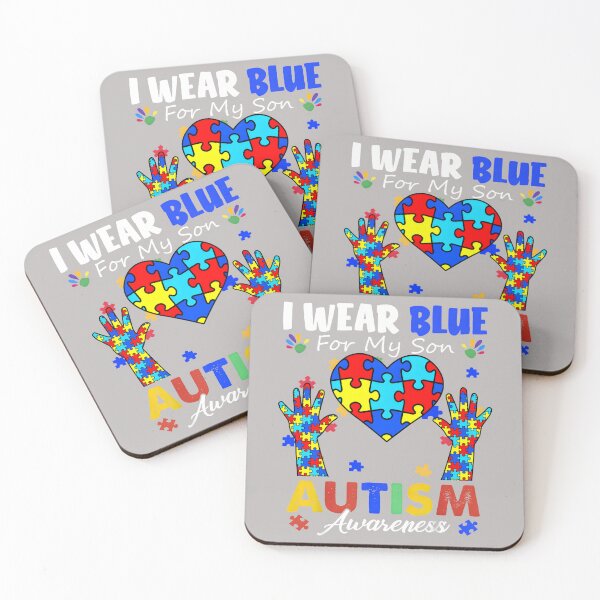 Item preview, I Wear Blue For my son Autism Awareness men women kids mom  designed and sold by mjohnson9.