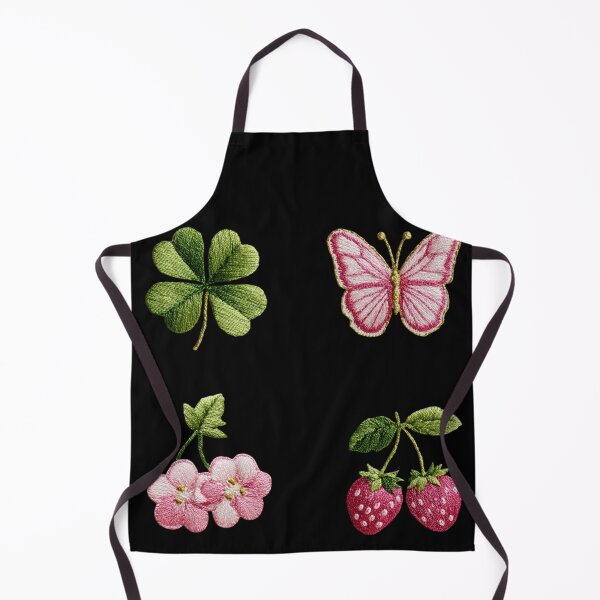 Item preview, Mini patch sticker set, butterfly, four leaf clover, flowers, strawberries designed and sold by MendaciousMina.