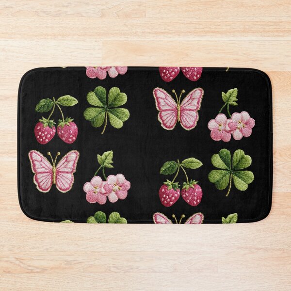 Item preview, Mini patch sticker set, butterfly, four leaf clover, flowers, strawberries designed and sold by MendaciousMina.