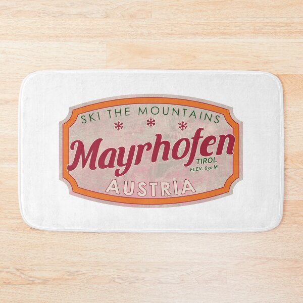 Item preview, Mayrhofen, Austria, Tirol, Ski, textured skiing badge designed and sold by Wanderful-roads.