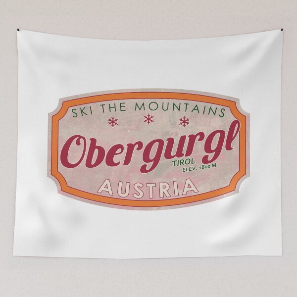 Item preview, Obergurgl, Austria, Tirol, Ski, textured skiing badge designed and sold by Wanderful-roads.