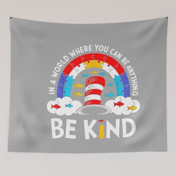 Item preview, Autism Awareness Be Kind for Teacher Why Fit in Doctor Cat Hat Cool designed and sold by KathieFaugh.