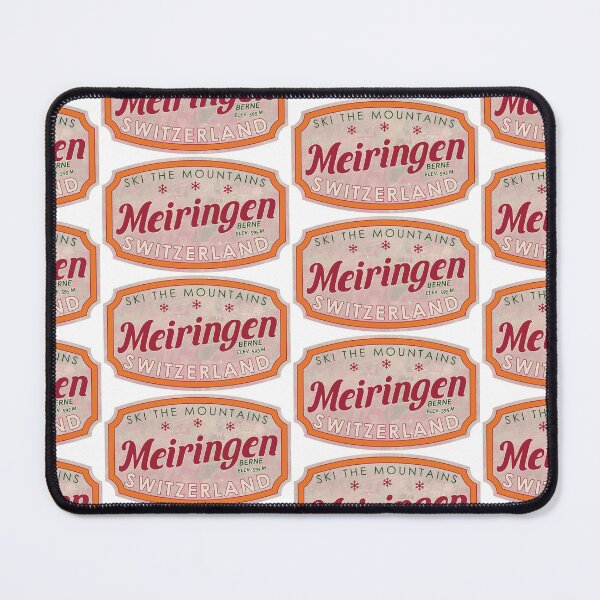 Aperçu de l'œuvre Meiringen, Suisse, Berne, Ski, badge de ski texturé créée et vendue par Wanderful-roads.