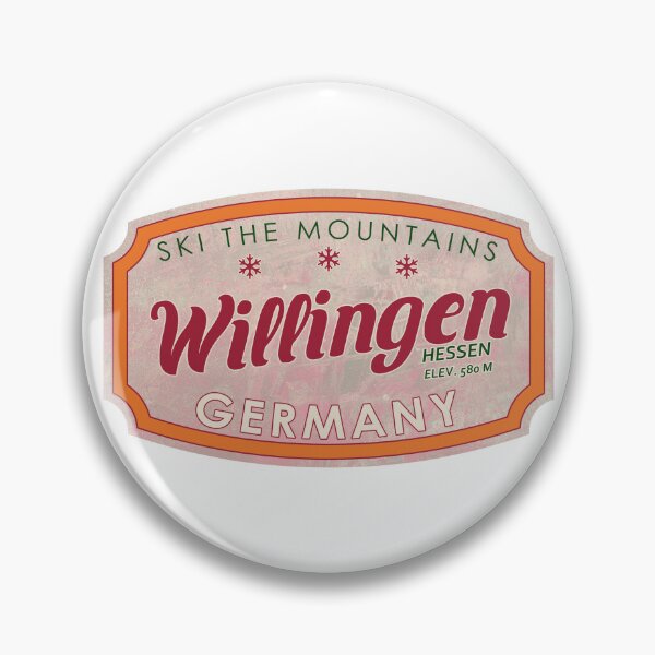 Item preview, Willingen, Germany, Hessen, Ski, textured skiing badge designed and sold by Wanderful-roads.