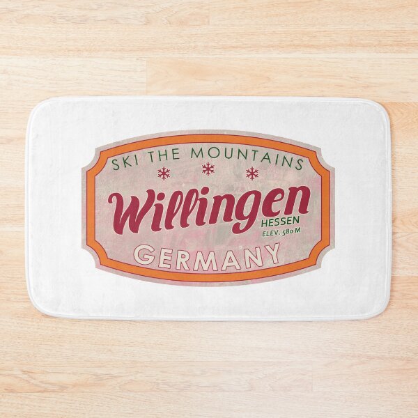 Item preview, Willingen, Germany, Hessen, Ski, textured skiing badge designed and sold by Wanderful-roads.