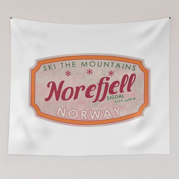 Item preview, Norefjell, Norway, Sigdal, Ski, textured skiing badge designed and sold by Wanderful-roads.