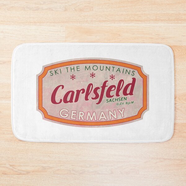 Item preview, Carlsfeld, Germany, Sachsen, Ski, textured skiing badge designed and sold by Wanderful-roads.