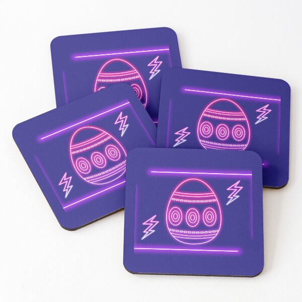 Item preview, Neon Cyberpunk Easter Egg with Electric Lightning Bolts designed and sold by SolutionsArt.