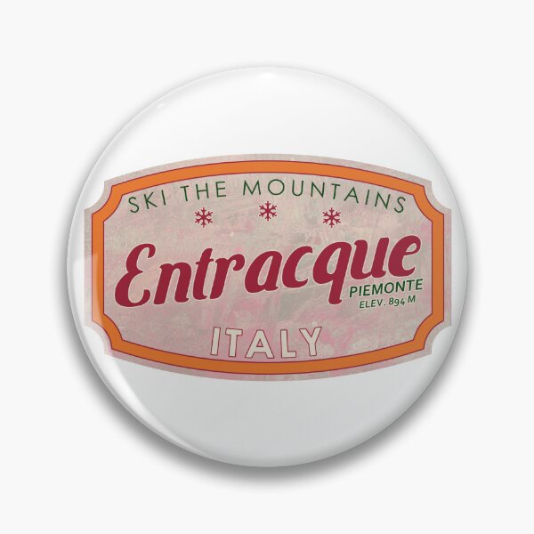 Item preview, Entracque, Italy, Piemonte, Ski, textured skiing badge designed and sold by Wanderful-roads.