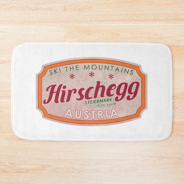 Item preview, Hirschegg, Austria, Steiermark, Ski, textured skiing badge designed and sold by Wanderful-roads.