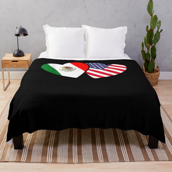 Item preview, Mexican USA Flag Hearts Mexico designed and sold by Cheesymatiion.