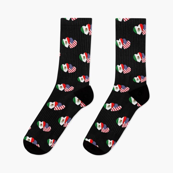 Item preview, Mexican USA Flag Hearts Mexico designed and sold by Cheesymatiion.