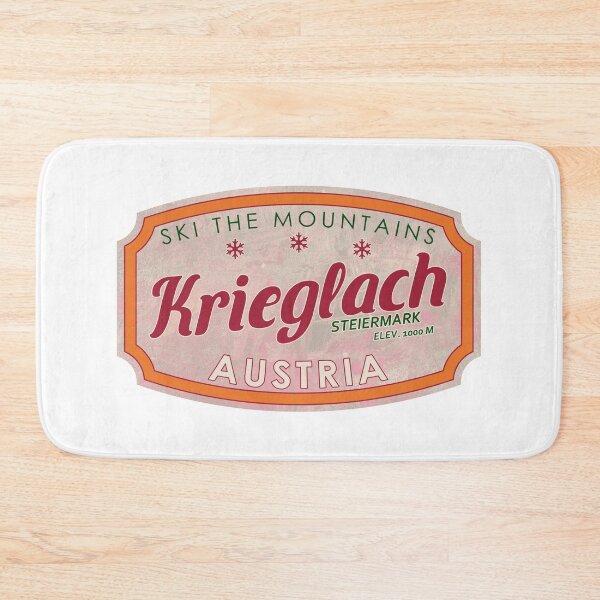 Item preview, Krieglach, Austria, Steiermark, Ski, textured skiing badge designed and sold by Wanderful-roads.