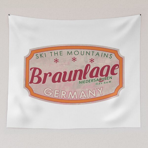 Item preview, Braunlage, Germany, Niedersachsen, Ski, textured skiing badge designed and sold by Wanderful-roads.