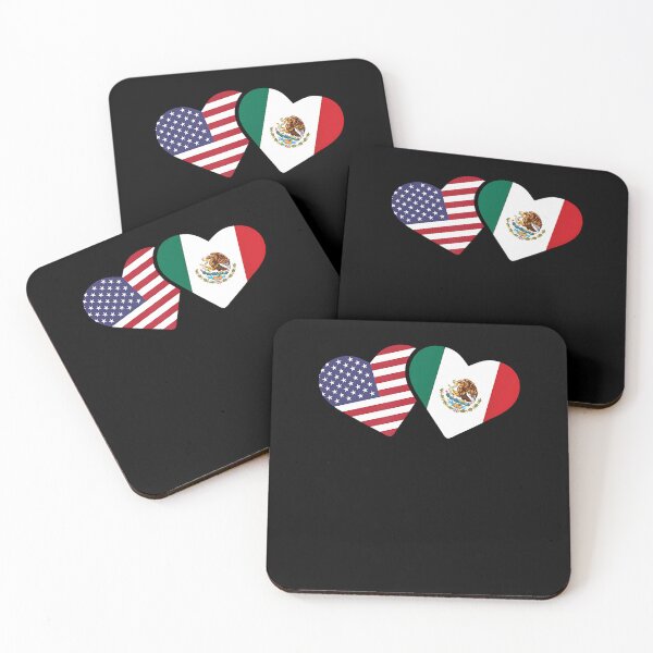Item preview, Mexico USA Flag Heart Mexican American Love designed and sold by Cheesymatiion.